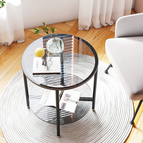 Glas couchtisch rund - glas,