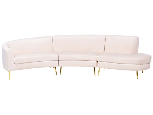 Wohnlandschaft rundecke beige - rundecke,