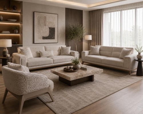 Sofa set sitzer beige - sofa, 3+3+1-sitzer