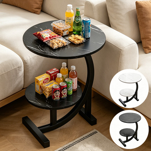 Couchtisch mit ebenen rund - couchtisch, 2