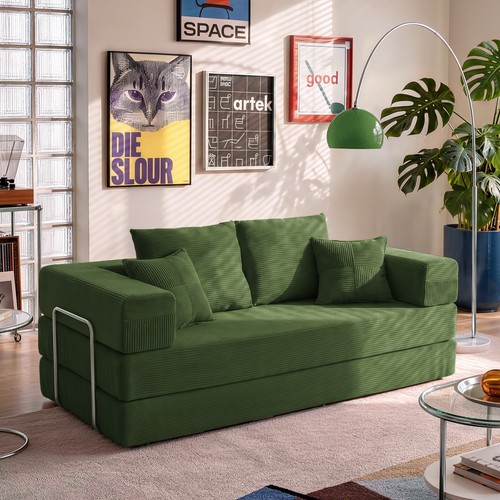Cordstoff schlafsofa 200cm - cordstoff,