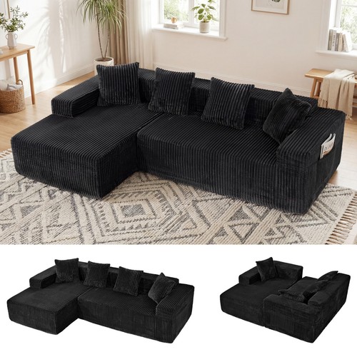 Corduroy ecksofa sofa - sofa,, l-form