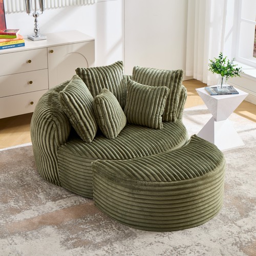 Lesesessel rund kordelstoff - lesesessel,