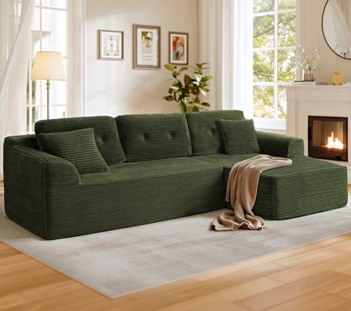 Cord sofa waldgrün - cord, form